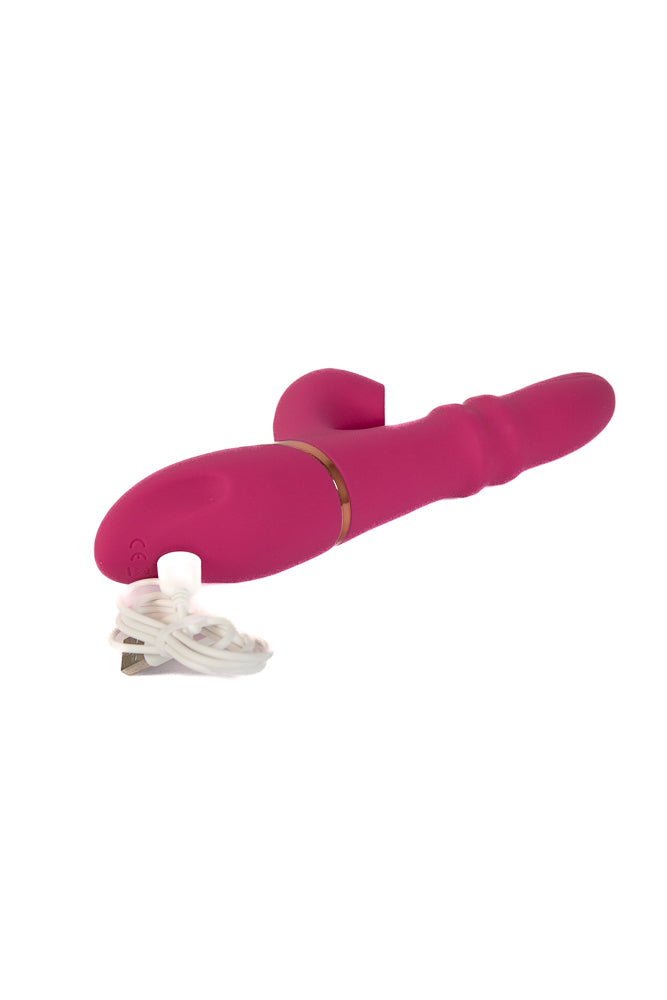 NS Novelties - INYA - Enamour Rabbit Vibrator with Air Pulse & Thrusting Rings - Pink - Image 6