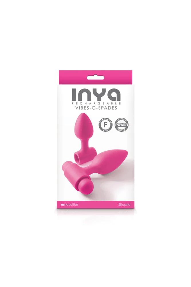 NS Novelties - INYA - Vibes-O-Spades Vibrating Butt Plug Set - Pink - Image 2