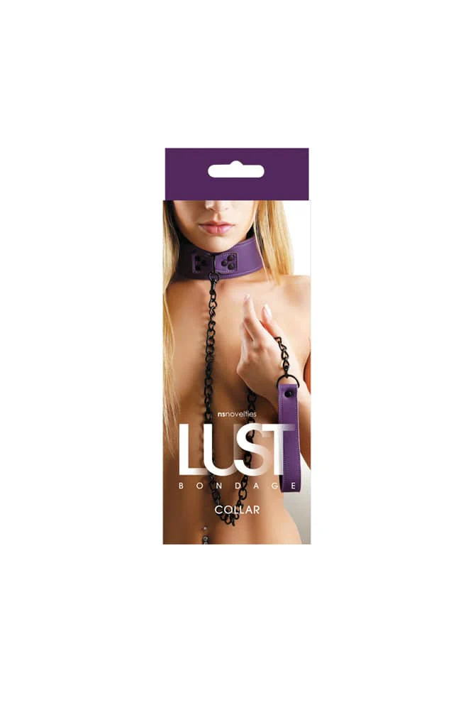 NS Novelties - Lust - Collar & Leash - Purple - Image 2