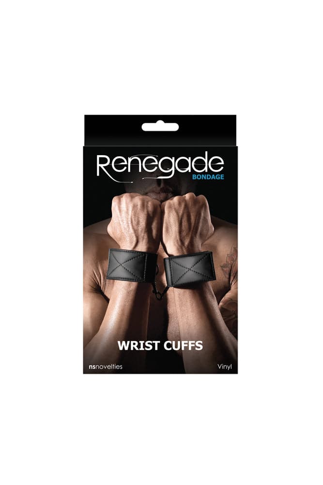 NS Novelties - Renegade Bondage - Wrist Cuffs - Black - Image 2