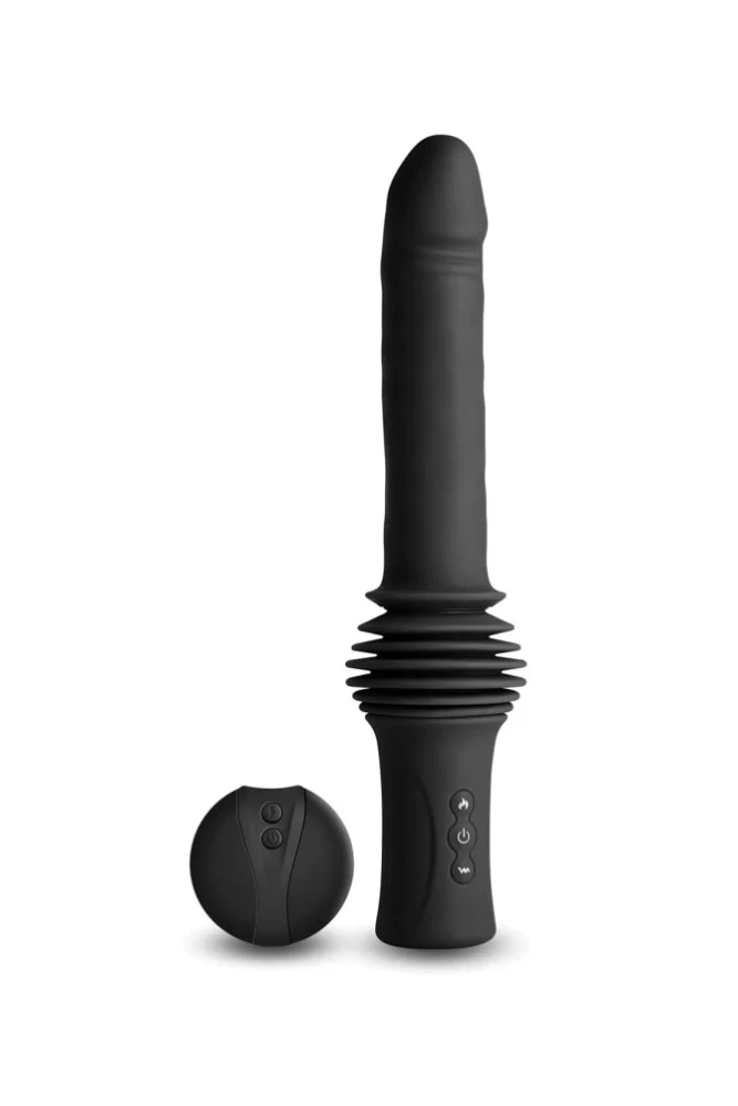 NS Novelties - Renegade - Super Stroker Thrusting Dildo with Remote Control - Black - Image 2