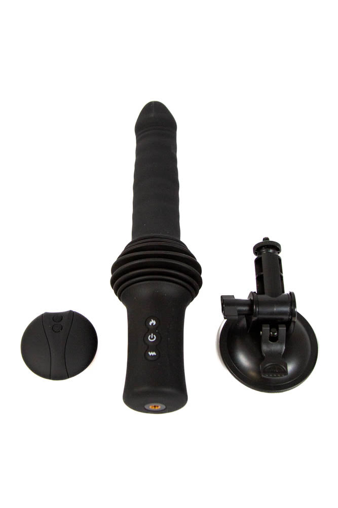 NS Novelties - Renegade - Super Stroker Thrusting Dildo with Remote Control - Black - Image 3