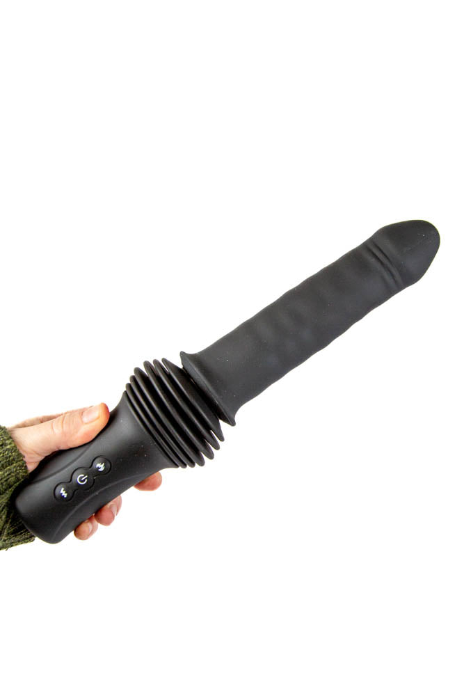 NS Novelties - Renegade - Super Stroker Thrusting Dildo with Remote Control - Black - Image 6