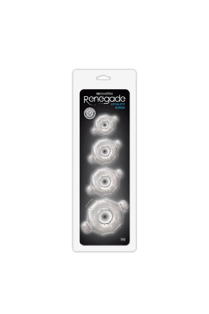 NS Novelties - Renegade - Vitality Cock Rings - Clear - Image 2
