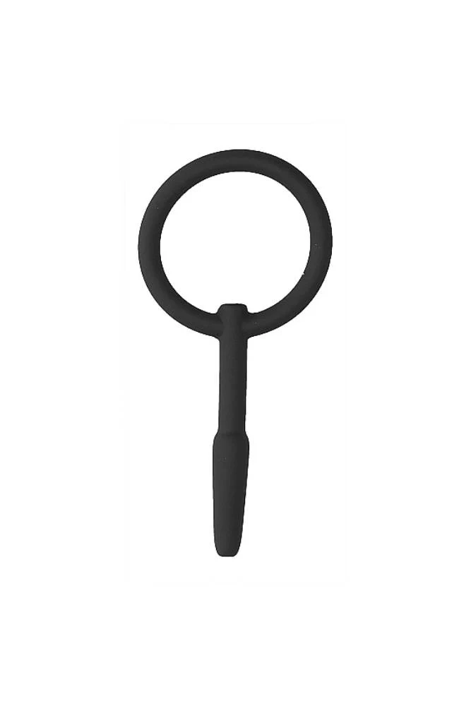 Ouch by Shots Toys - 3.4 inch/87mm Silicone Urethral Sounding Plug - Black