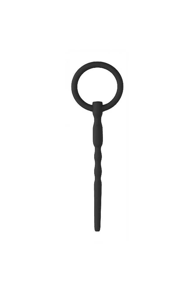 Ouch by Shots Toys - 5.3 inch/135mm Silicone Urethral Sounding Plug - Black