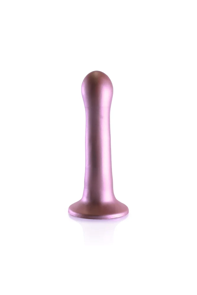 Ouch by Shots Toys - 7" Ultra Soft Curvy Silicone Dildo - Rose Gold - Image 6