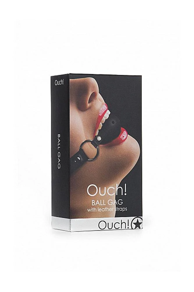 Ouch by Shots Toys - Ball Gag - Black - Image 3
