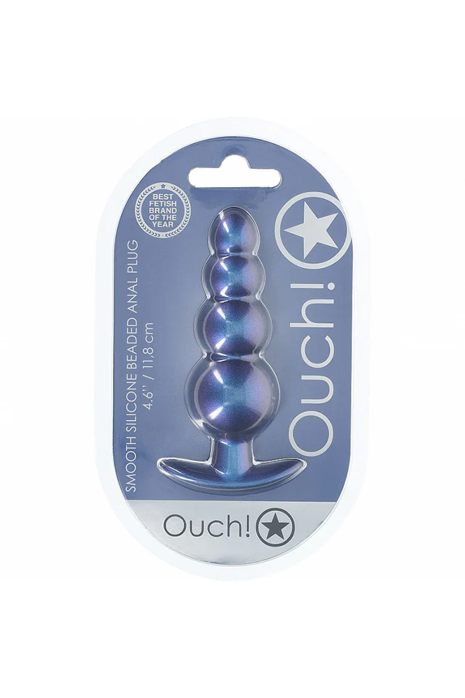 Ouch by Shots Toys - Beaded Silicone Anal Plug - Image 2