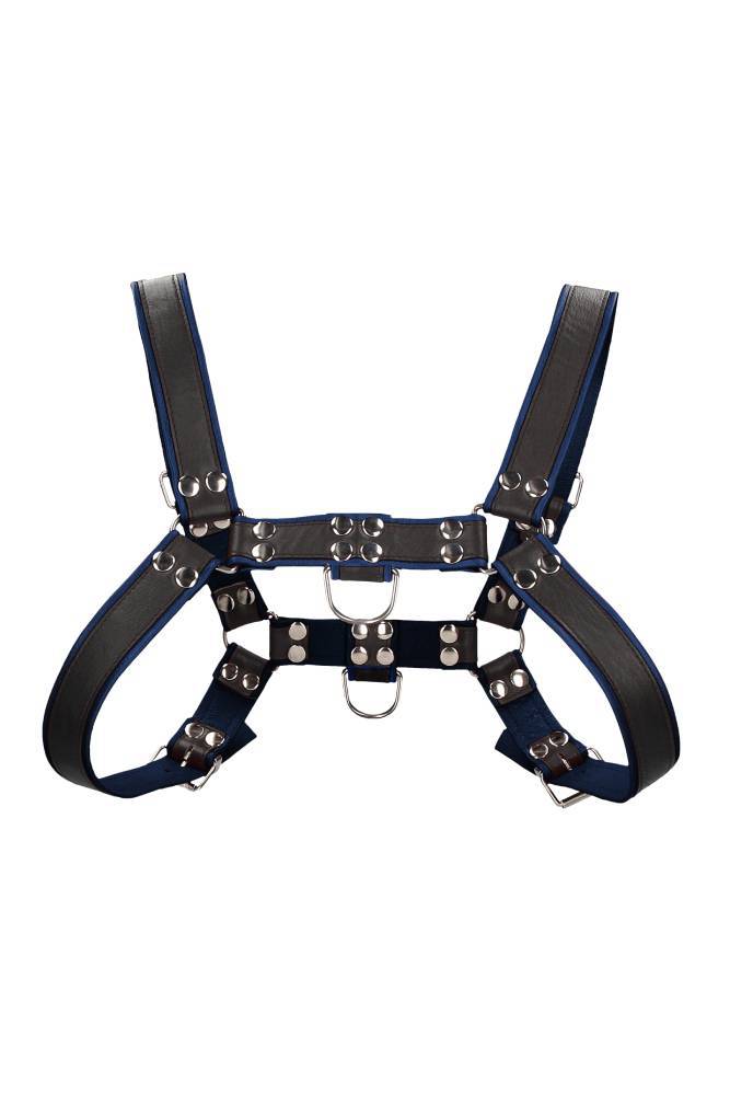 Ouch by Shots Toys - Bulldog Chest Harness - Blue