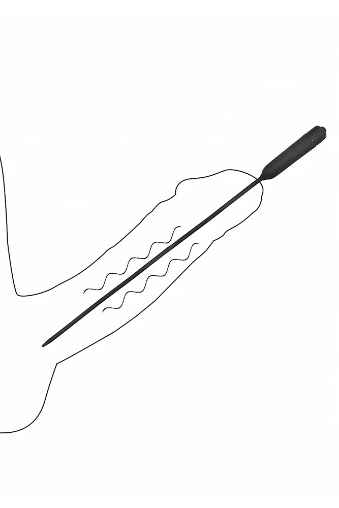 Ouch by Shots Toys - Extra Long Vibrating Silicone Urethral Sound - Image 5