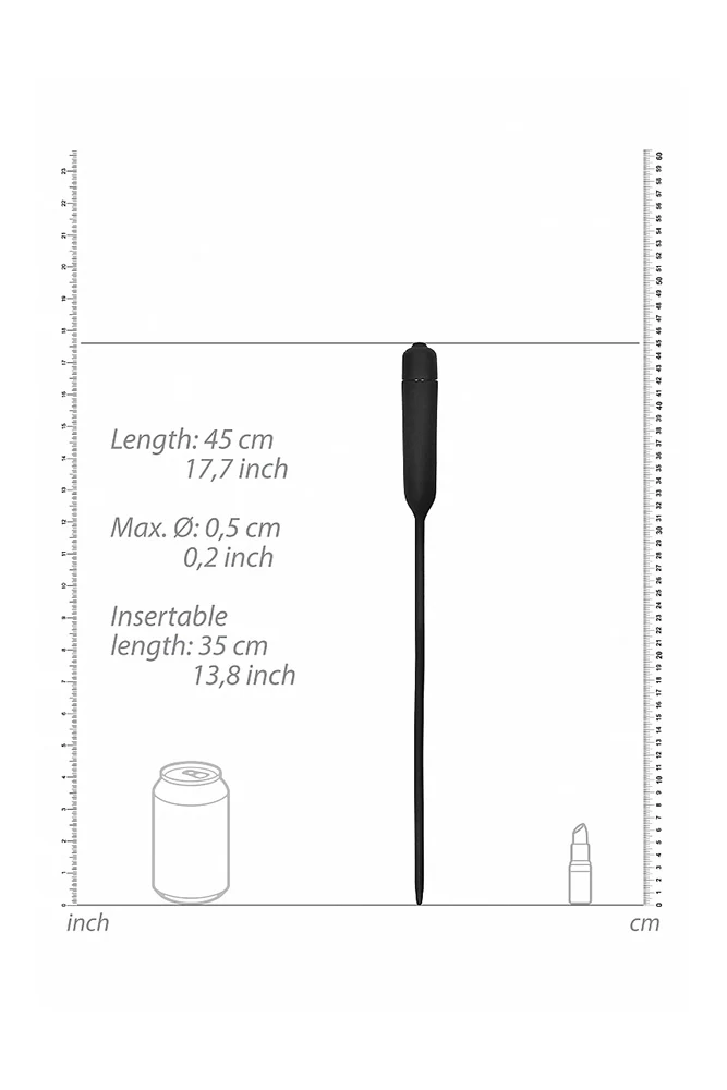 Ouch by Shots Toys - Extra Long Vibrating Silicone Urethral Sound - Image 6