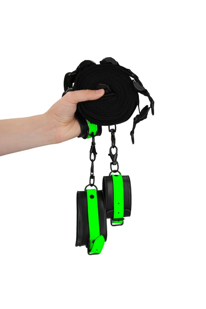 Ouch by Shots Toys - Glow - Bed Bindings Restraint Kit - Glow in the Dark - Image 2