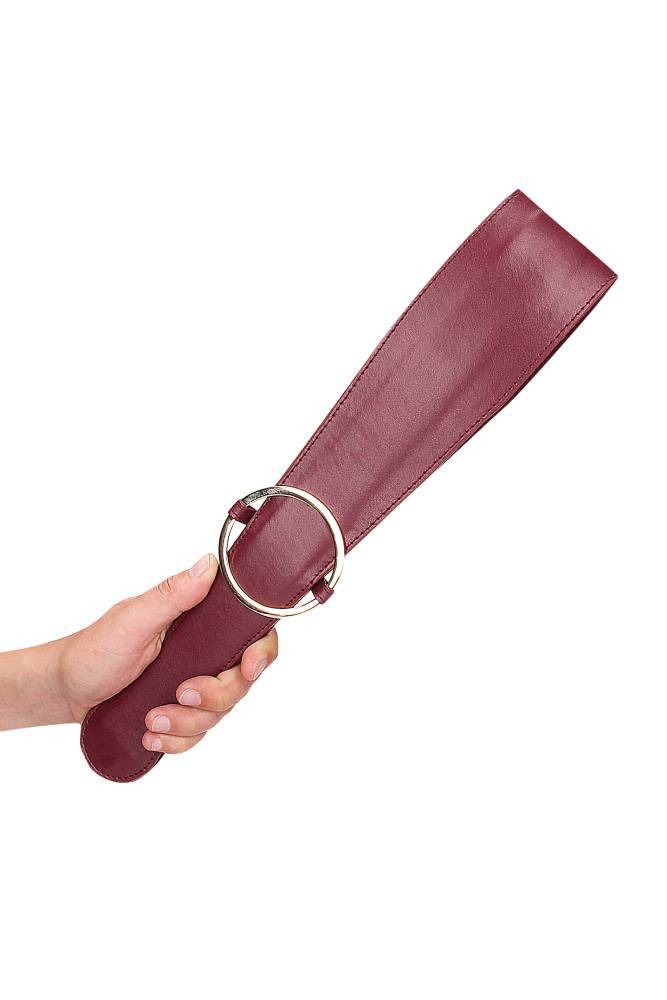 Ouch by Shots Toys - Halo - Belt Flogger - Burgundy - Image 3