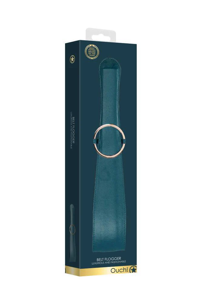 Ouch by Shots Toys - Halo - Belt Flogger- Green - Image 4
