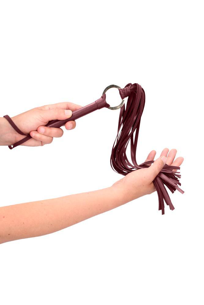 Ouch by Shots Toys - Halo - Flogger - Burgundy - Image 3