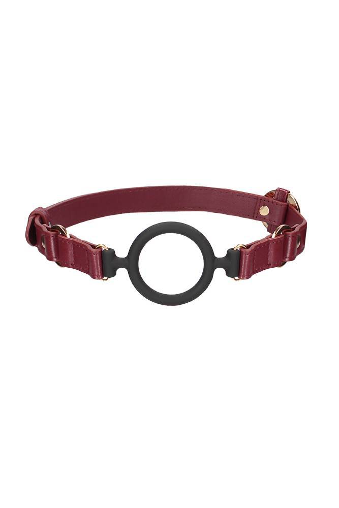 Ouch by Shots Toys - Halo - Silicone Ring Gag - Burgundy