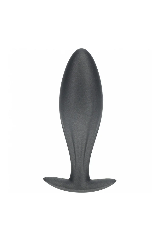 Ouch by Shots Toys - Oval Silicone Anal Plug - Gunmetal