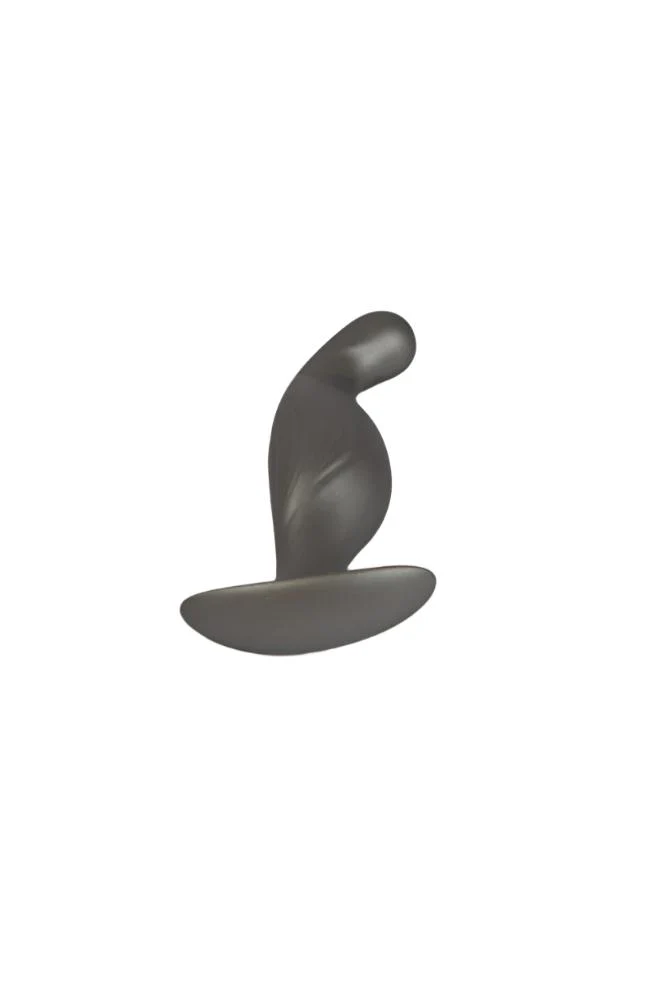 Ouch by Shots Toys - P-Spot Silicone Anal Plug - Gunmetal - Image 2