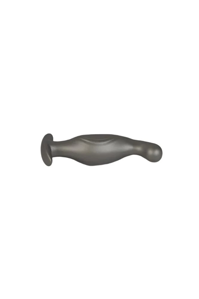 Ouch by Shots Toys - P-Spot Silicone Anal Plug - Gunmetal - Image 3