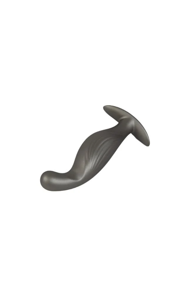 Ouch by Shots Toys - P-Spot Silicone Anal Plug - Gunmetal - Image 5