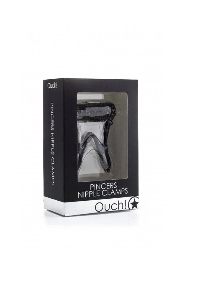 Ouch by Shots Toys - Pincers Nipple Clamps - Black - Image 2