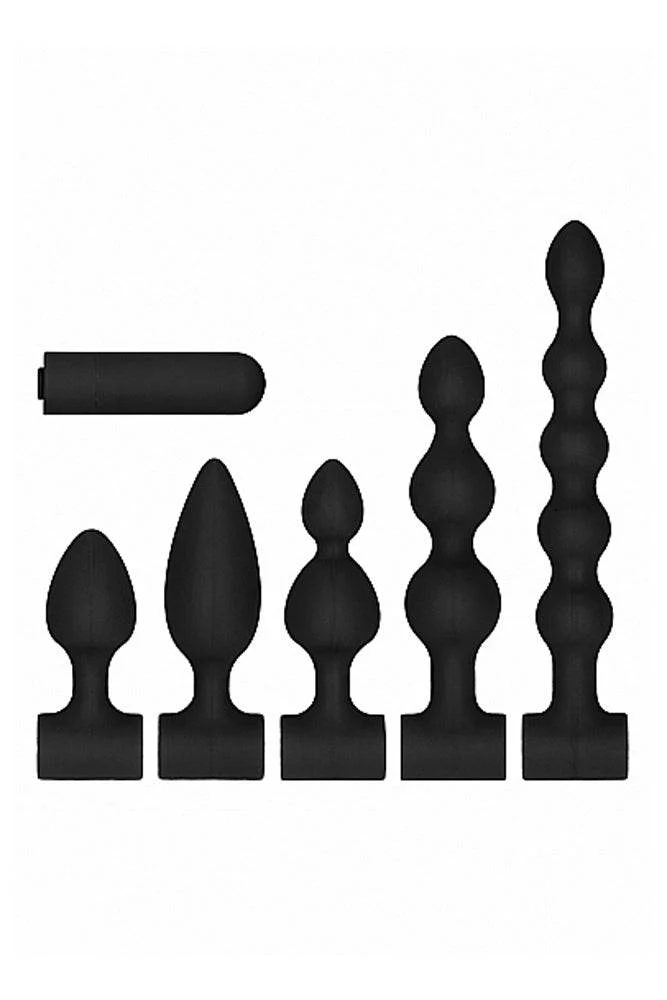 Ouch by Shots Toys - Rechargeable Vibrating Anal Set - Black