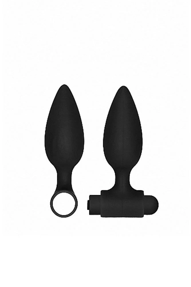 Ouch by Shots Toys - Rechargeable Vibrating Anal Set - Black - Image 3