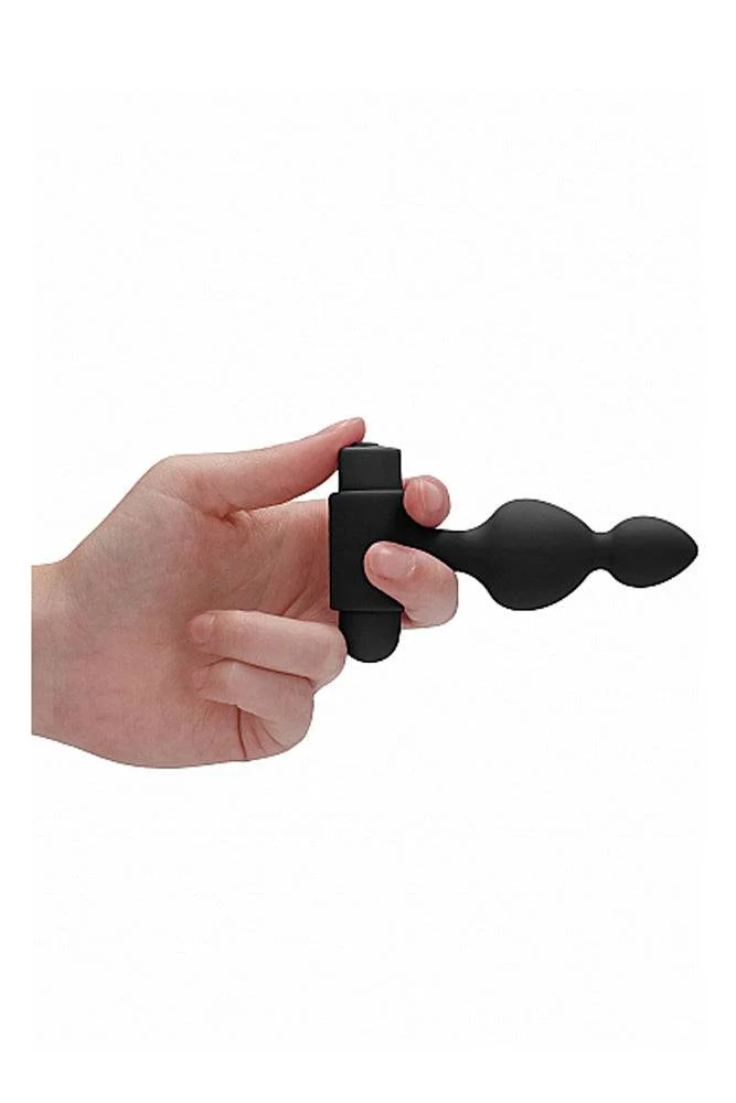 Ouch by Shots Toys - Rechargeable Vibrating Anal Set - Black - Image 7