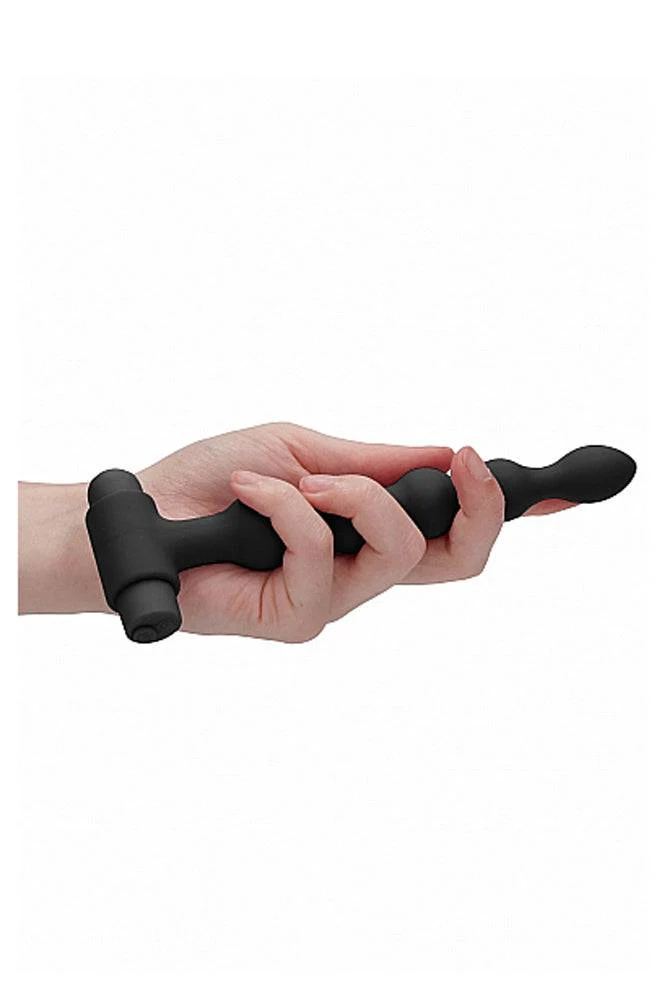 Ouch by Shots Toys - Rechargeable Vibrating Anal Set - Black - Image 8