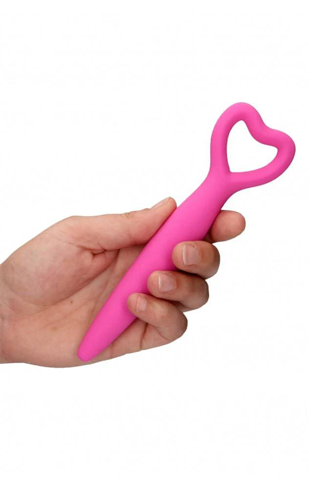 Ouch by Shots Toys - Silicone Heart Vaginal Dilator Set - Pink - Image 7