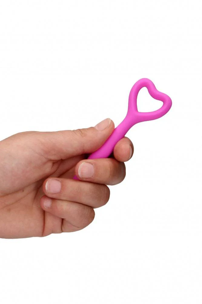 Ouch by Shots Toys - Silicone Heart Vaginal Dilator Set - Pink - Image 9