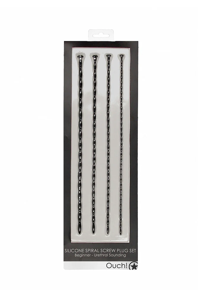Ouch by Shots Toys - Silicone Spiral Screw Urethral Sounding Set - Image 6