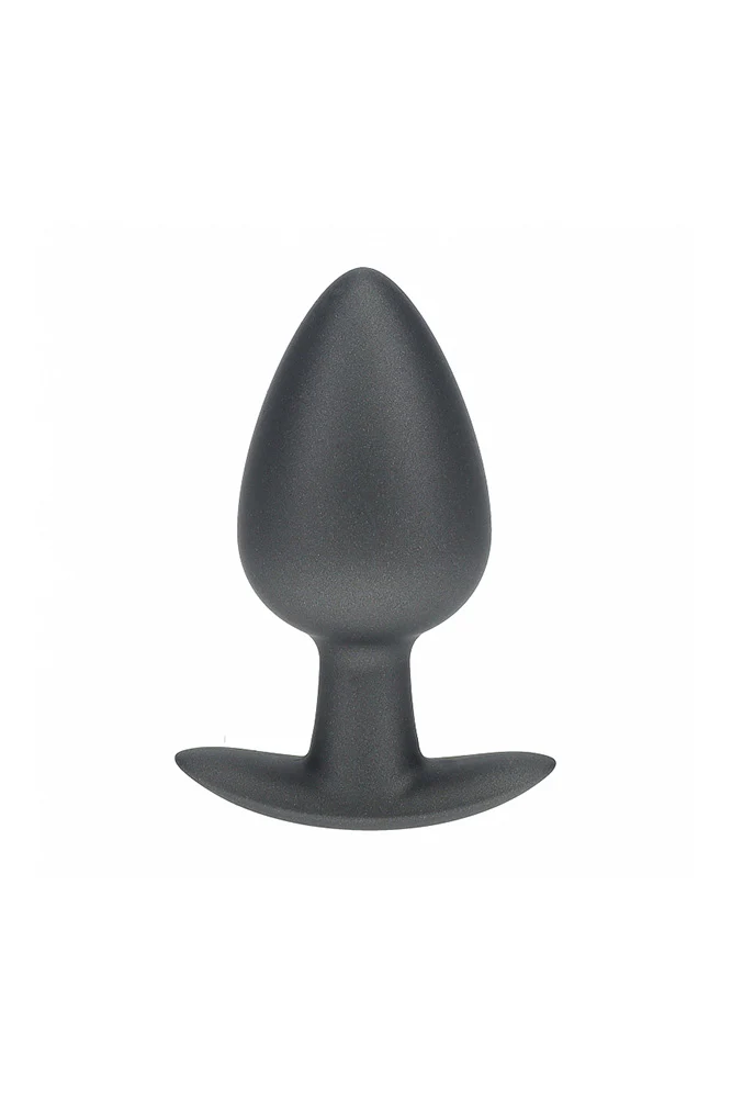 Ouch by Shots Toys - Smooth Silicone Anal Plug - Large - Gunmetal