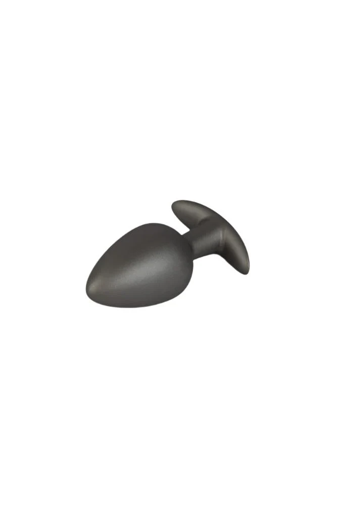Ouch by Shots Toys - Smooth Silicone Anal Plug - Large - Gunmetal - Image 3