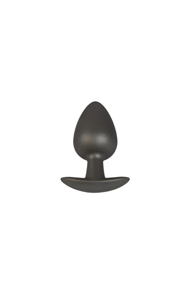 Ouch by Shots Toys - Smooth Silicone Anal Plug - Large - Gunmetal - Image 4