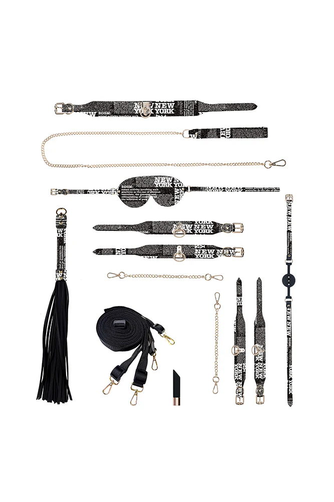 Ouch International - NY Collection - Bondage Kit with Bag - Black - Image 8