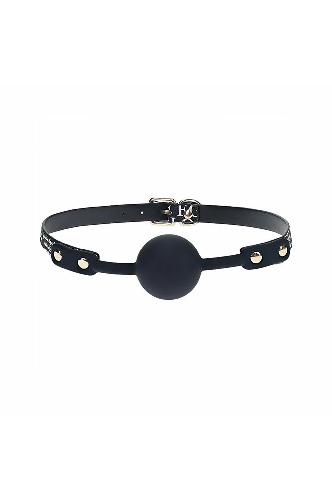 Ouch International - NY Collection - Silicone Breathable Ball Gag - Black