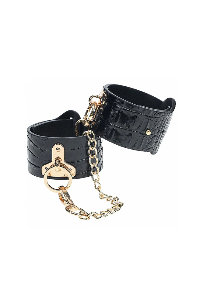 Ouch International - Rome Collection - Handcuffs - Black/Gold
