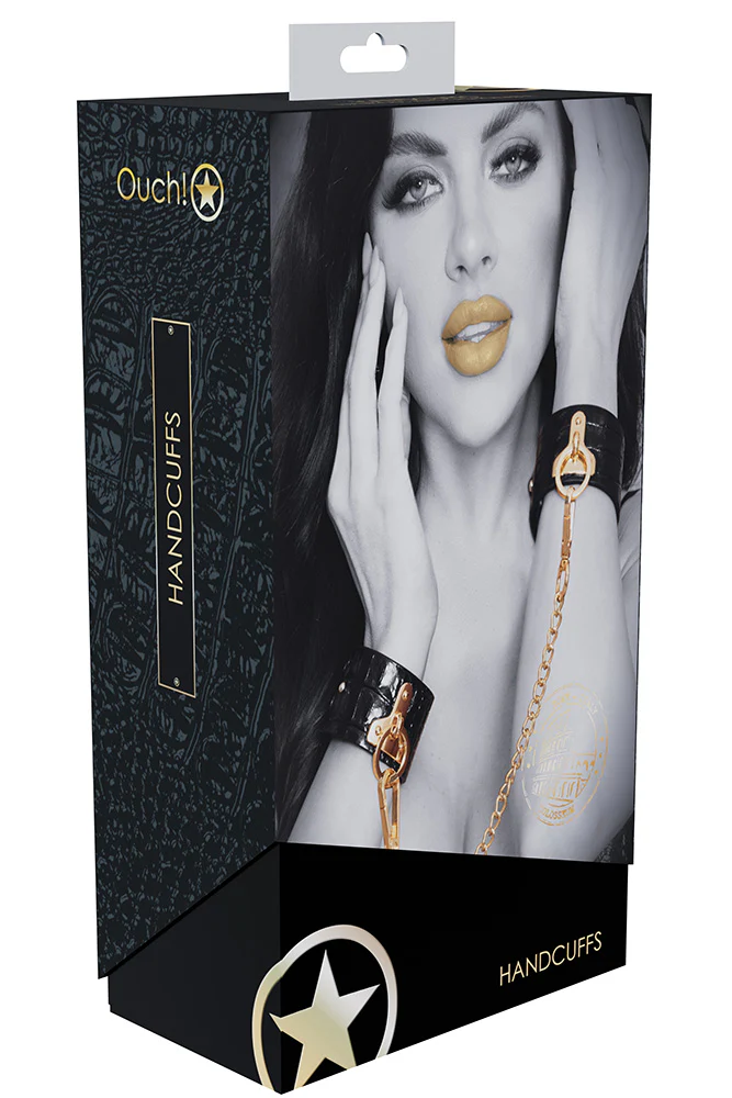 Ouch International - Rome Collection - Handcuffs - Black/Gold - Image 8