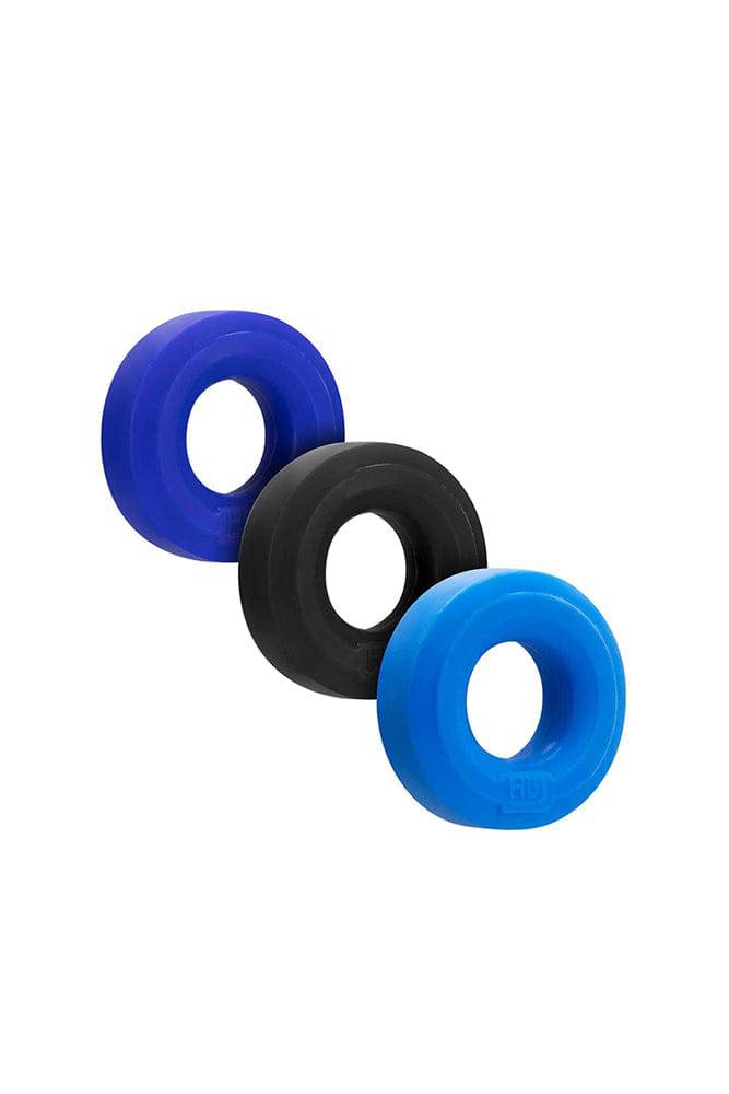 OxBalls - Hunky Junk - 3-Pack Cock Ring Set - Blue