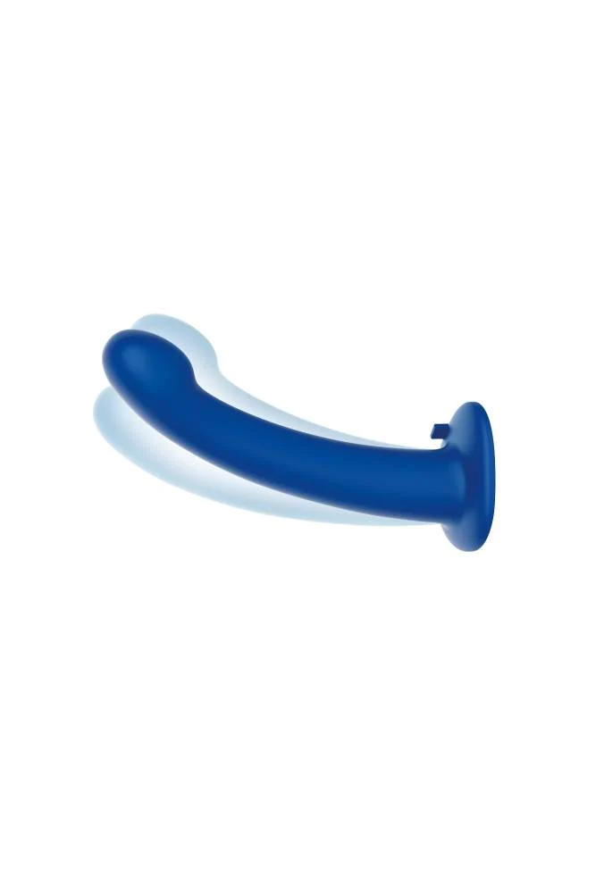 Pegasus - 8" Remote Control P-Spot Silicone Dildo And Harness - Blue - Image 3