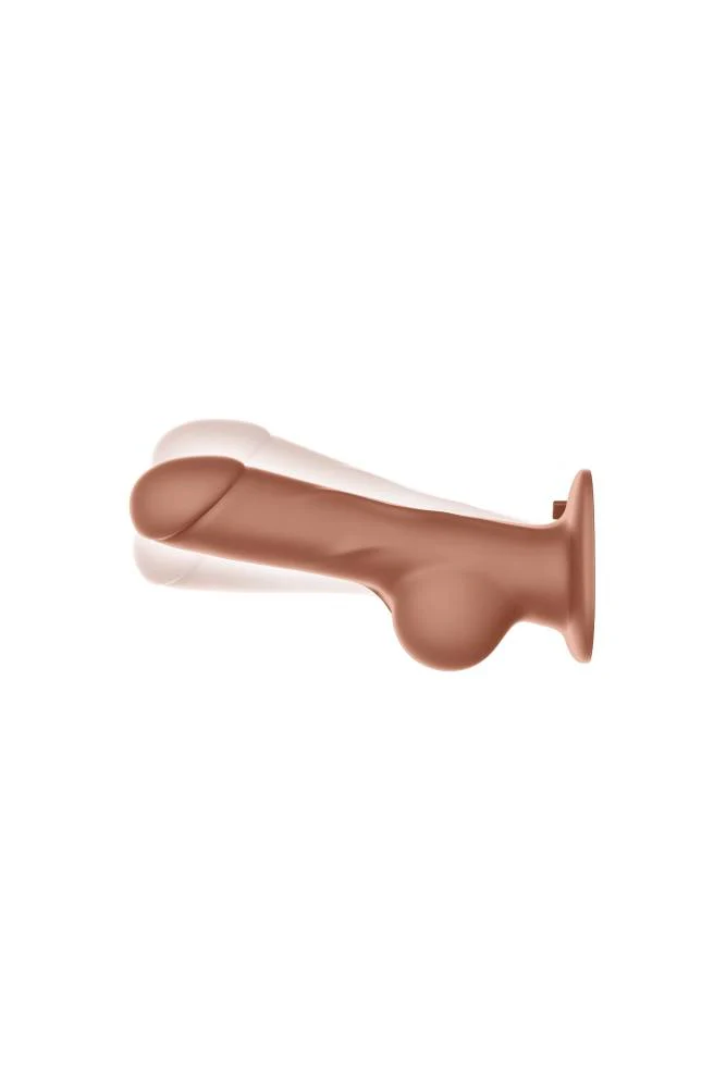 Pegasus - 8" Remote Control Realistic Silicone Dildo With Balls And Harness - Brown - Image 4