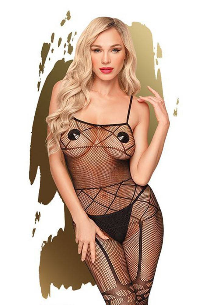 Penthouse Lingerie - Firecracker Bodystocking - Black