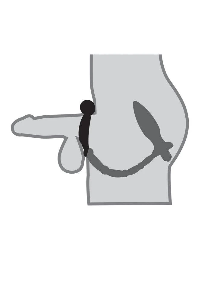 Pipedream - Anal Fantasy - Vibrating Ass-Kicker Plug with Cock Ring - Black - Image 2
