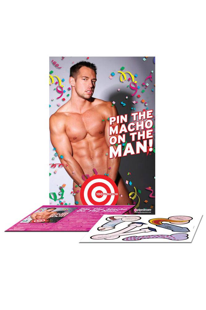 Pipedream - Bachelorette Party Favors - Pin the Macho on the Man Party Game
