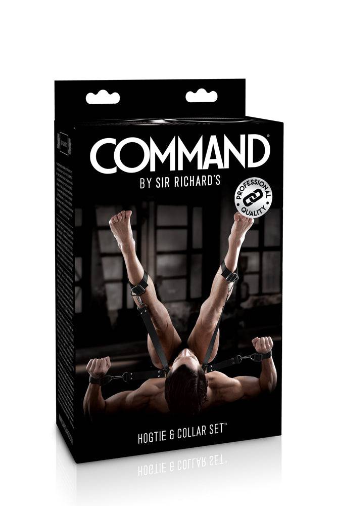 Pipedream - Command by Sir Richard's - Hogtie & Collar Bondage Restraint Set - Black - Image 2