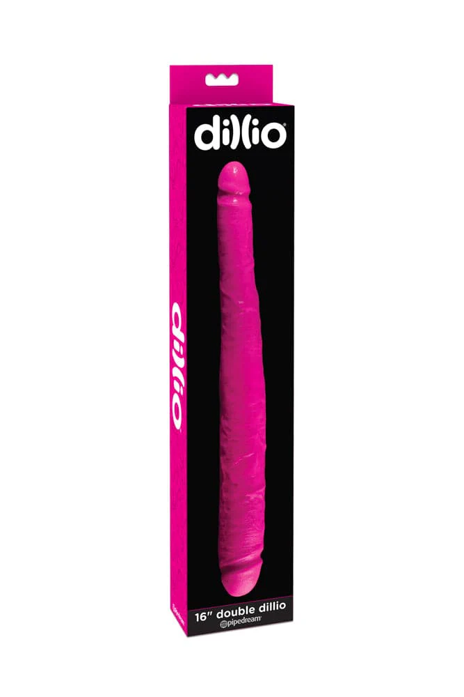 Pipedream - Dillio - Realistic Double Ended Dildo - 16 inch - Pink - Image 4