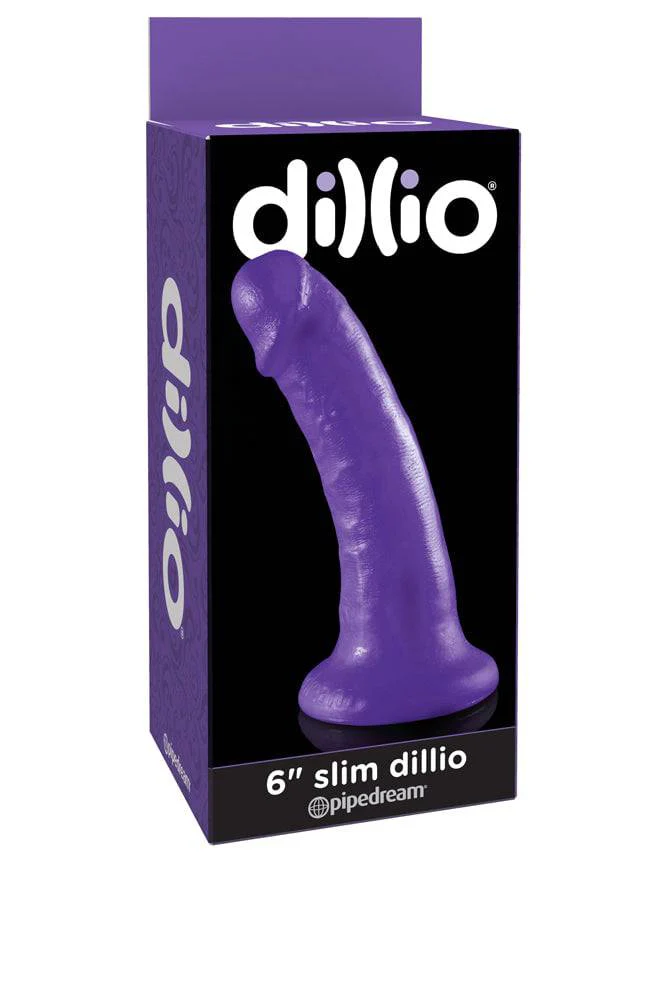 Pipedream - Dillio - Slim Realistic Dildo - 6 inch - Purple - Image 9