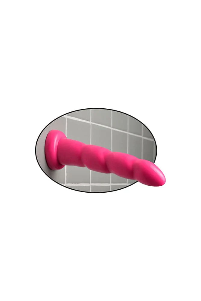 Pipedream - Dillio - Twister Ribbed Dildo - 6 inch - Pink - Image 3